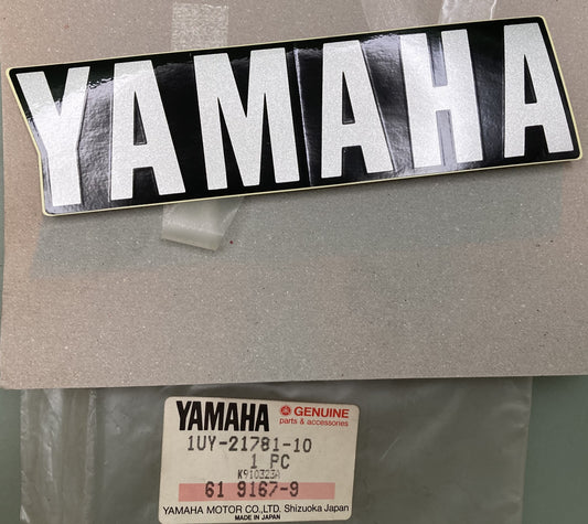 New Genuine Yamaha 1UY-21781-10 Emblem 1 (Yamaha Black)