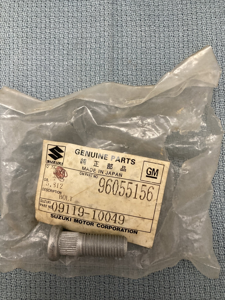 NEW GENUINE SUZUKI 09119-10049 BOLT, REAR WHEEL HUB GM 96055156 GR 5.812
