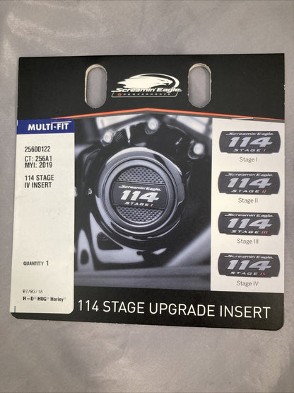 NEW GENUINE HARLEY DAVIDSON 25600122 SCREAMIN' EAGLE 114 STAGE IV INSERT
