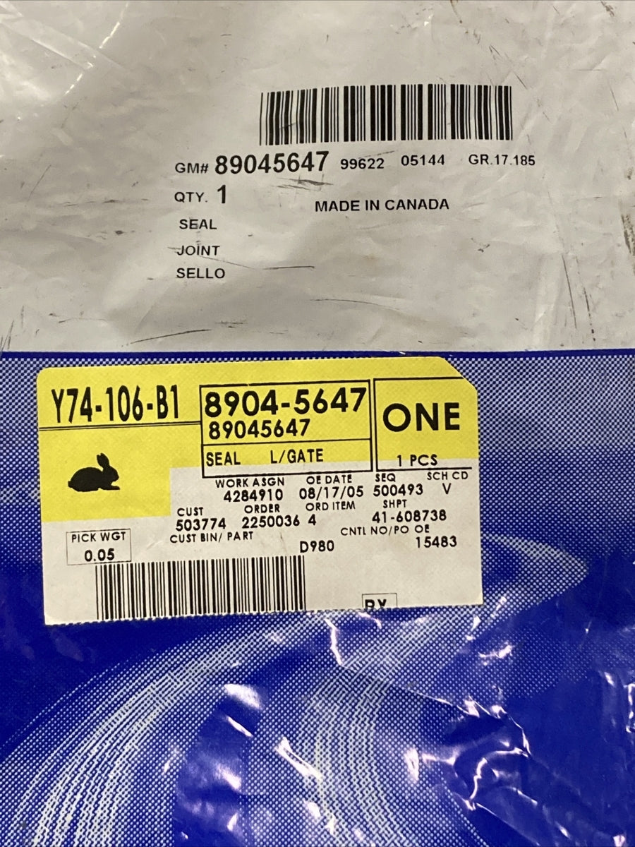 NEW GENUINE GM 89045647 SEAL, LIFT GATE OUTSIDE PULL HANDLE GR 17.185