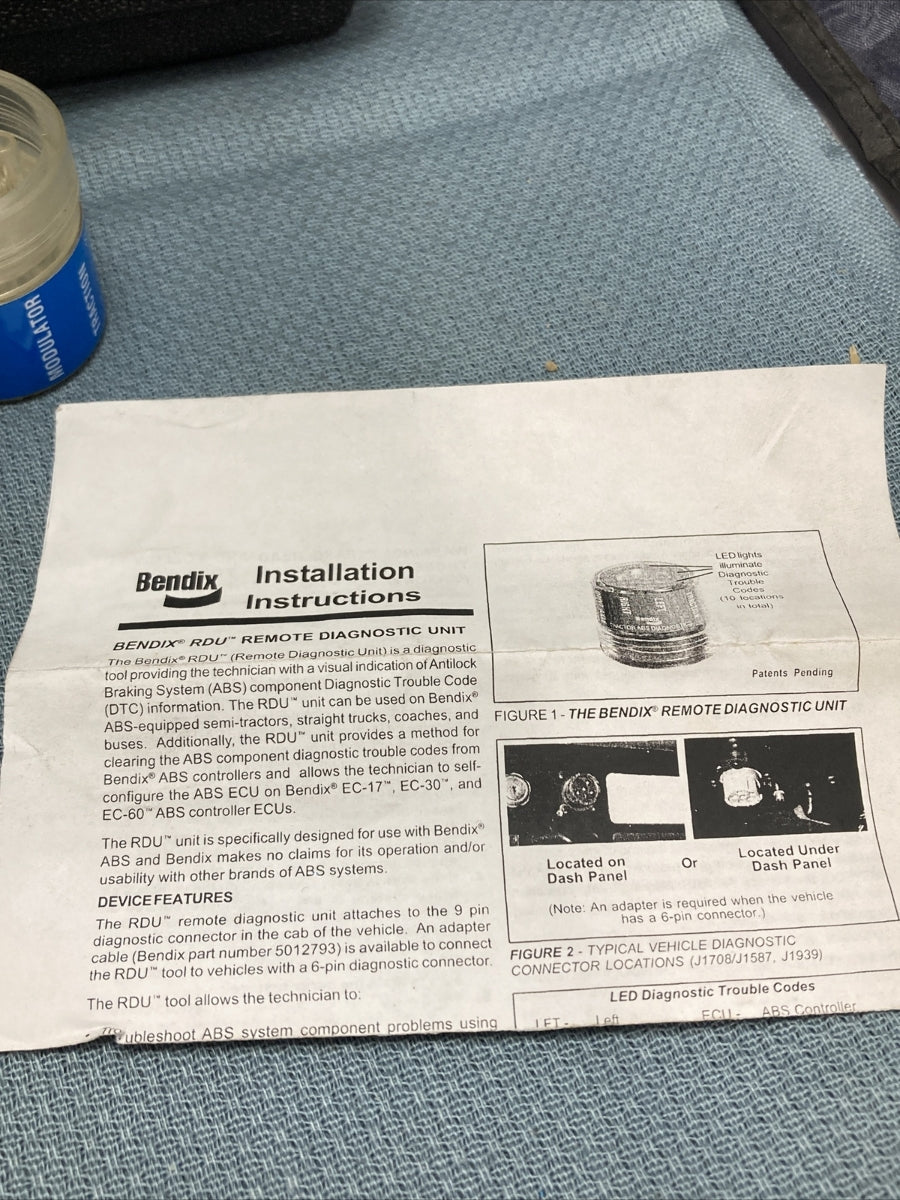 NEW BENDIX 5012793 REMOTE DIAGNOSTIC UNIT 5012574, C240552