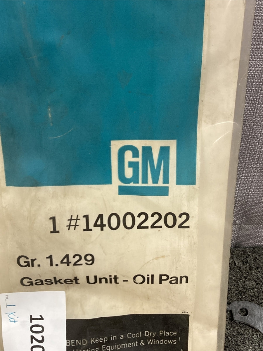 NEW GENUINE GM 14002202 GASKET, OIL PAN SET GR 1.429