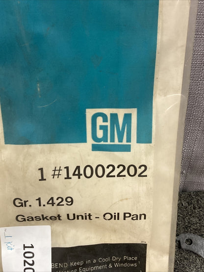 NEW GENUINE GM 14002202 GASKET, OIL PAN SET GR 1.429