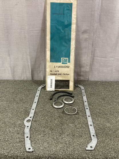 NEW GENUINE GM 14002202 GASKET, OIL PAN SET GR 1.429
