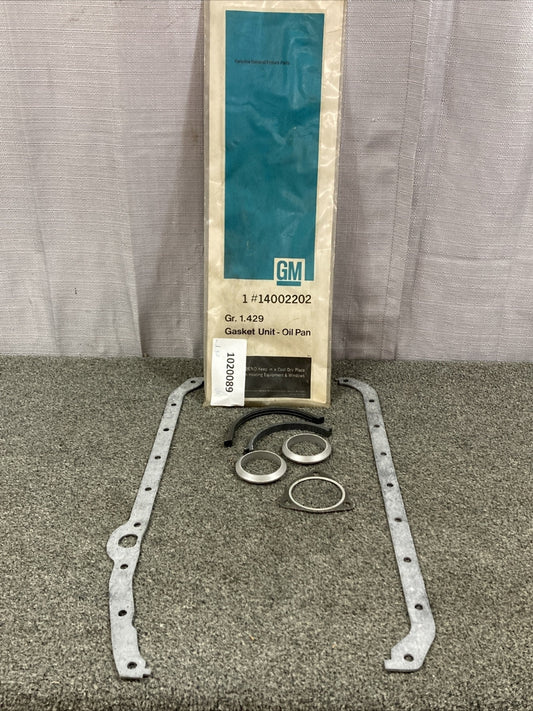 NEW GENUINE GM 14002202 GASKET, OIL PAN SET GR 1.429