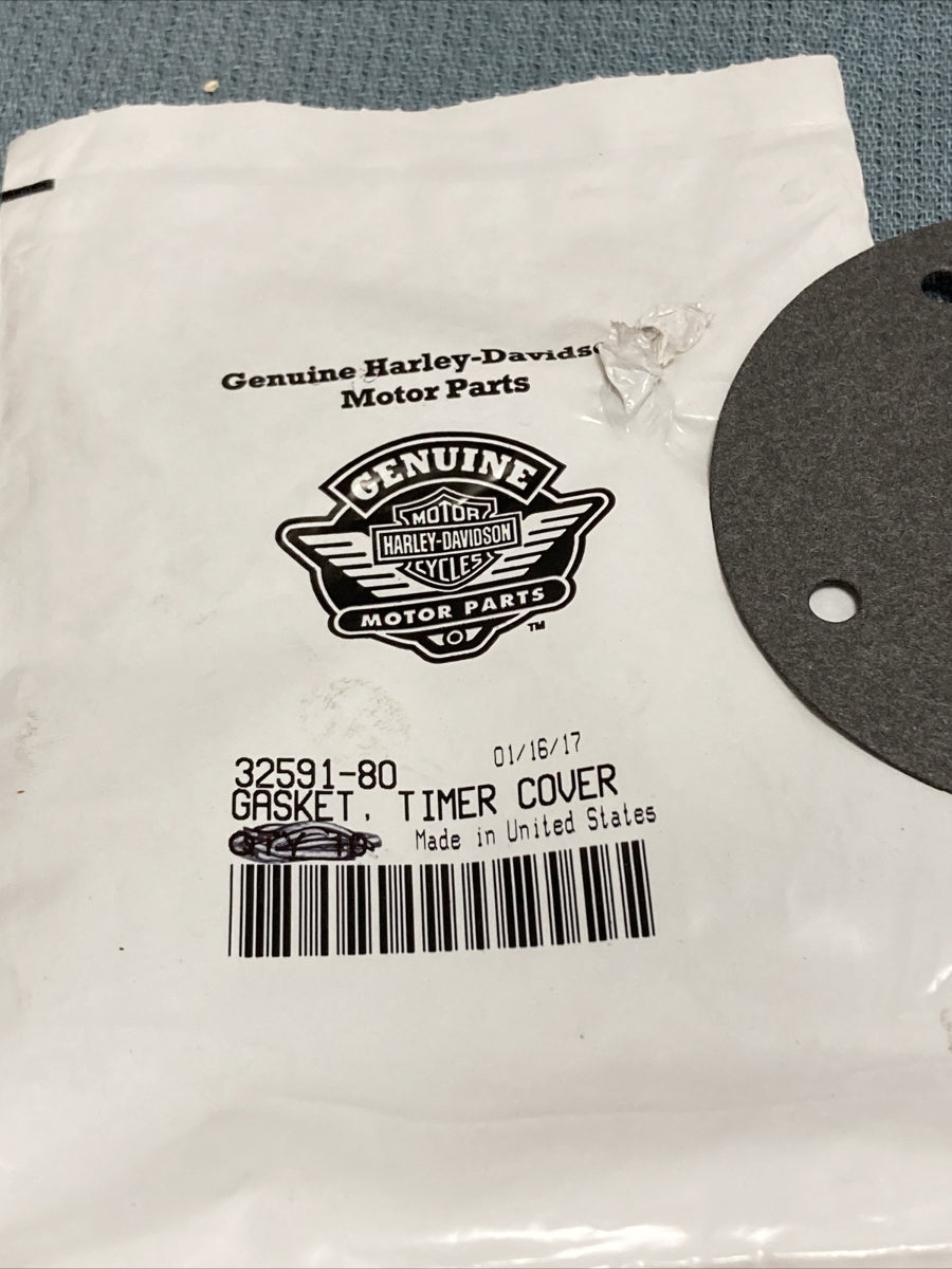 NEW GENUINE HARLEY-DAVIDSON 32591-80 GASKET, TIMER COVER