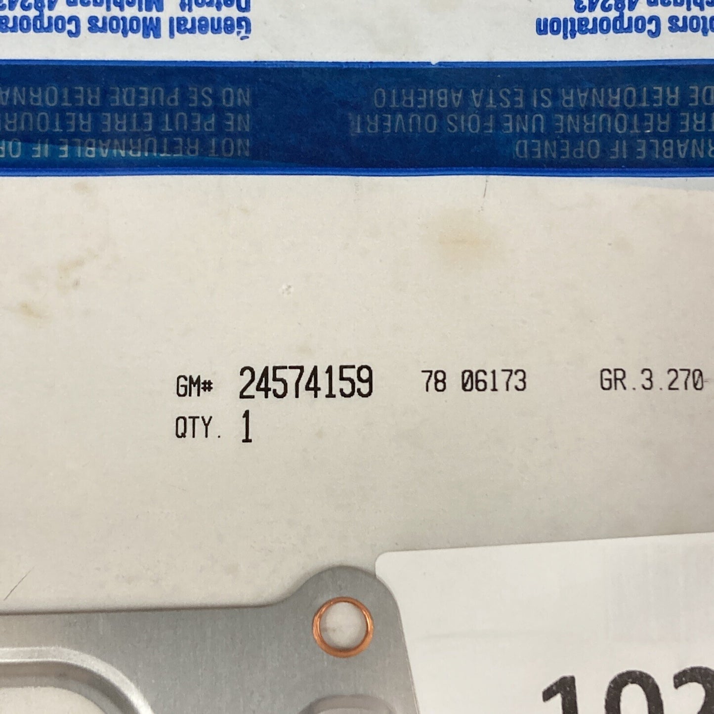 NEW GENUINE GM 24574159 GASKET, EXHAUST MANIFOLD GR 3.270