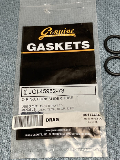 QTY 10 NEW GENUINE JAMES GASKETS JGI-45982-73 O-RING, FORK SLIDER TUBE