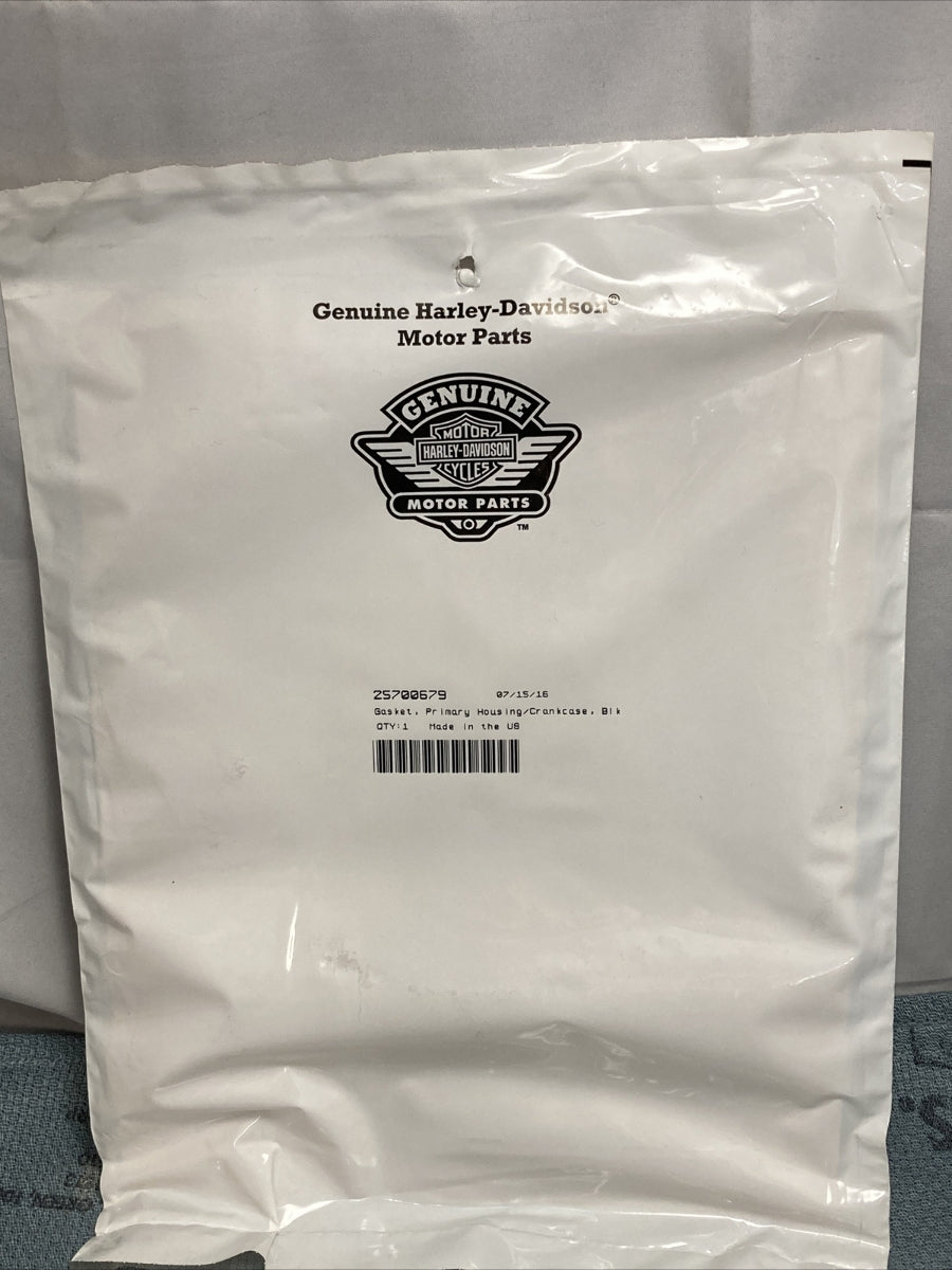 NEW GENUINE HARLEY DAVIDSON 25700679 GASKET, PRIMARY HOUSING/CRANKCASE, BLK