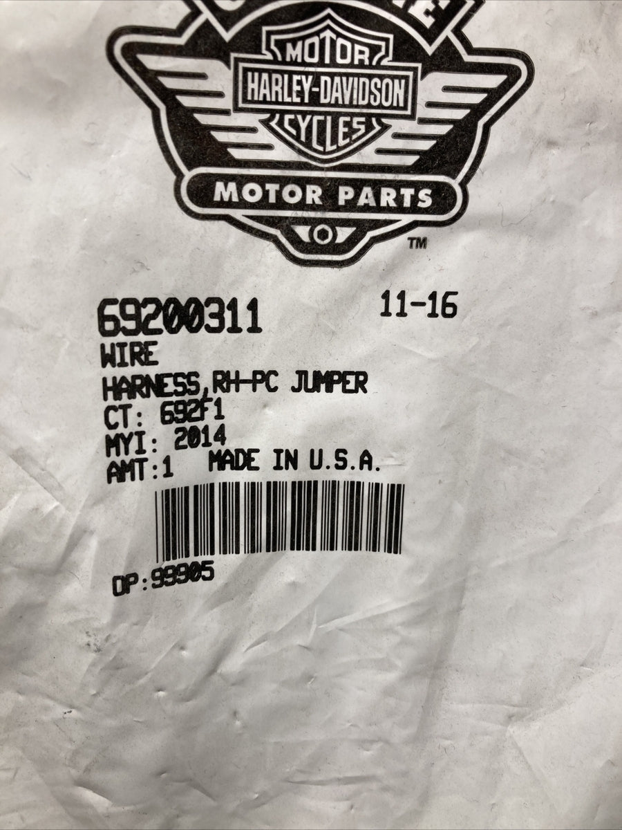 NEW GENUINE HARLEY DAVIDSON 69200311 WIRE HARNESS TWIN COOLING JUMPER, RIGHT