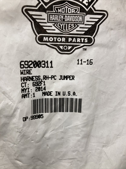 NEW GENUINE HARLEY DAVIDSON 69200311 WIRE HARNESS TWIN COOLING JUMPER, RIGHT