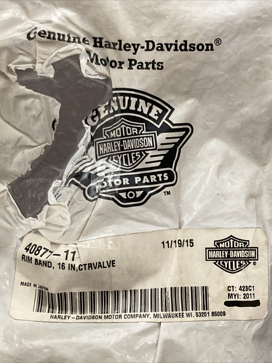 NEW GENUINE HARLEY DAVIDSON 40877-11 RIM BAND 16" CENTER VALVE