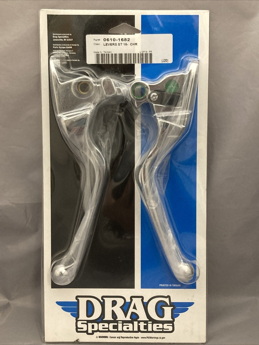 NEW DRAG SPECIALTIES 0610-1682 LEVER SET 15-CHROME