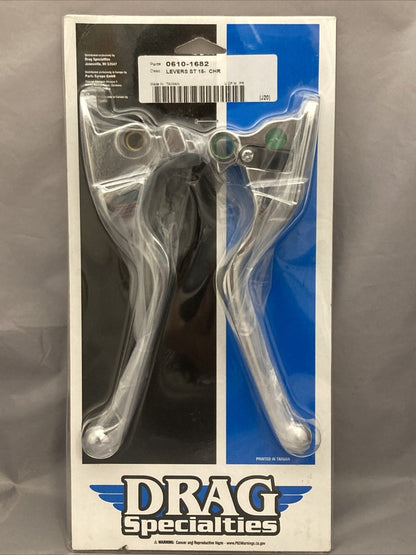NEW DRAG SPECIALTIES 0610-1682 LEVER SET 15-CHROME
