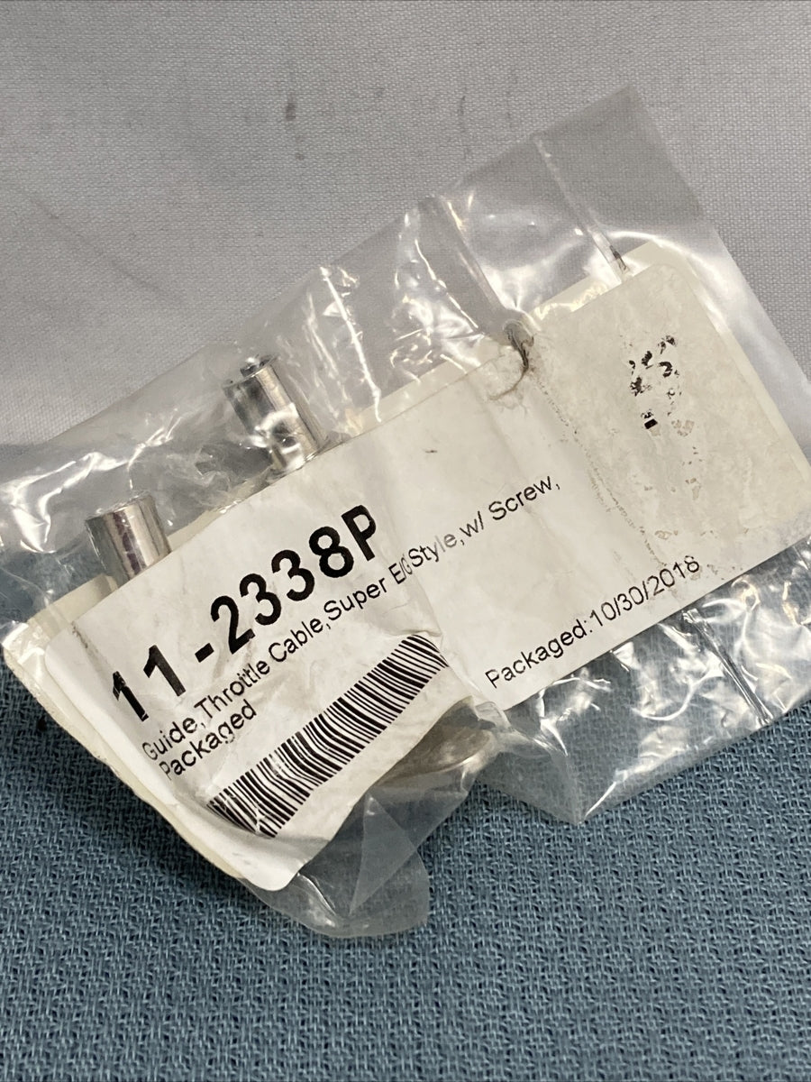 NEW 1003-0195 GUIDE, THROTTLE CABLE, SUPER E/G, CV STYLE, W/SCREW, 11-2338P