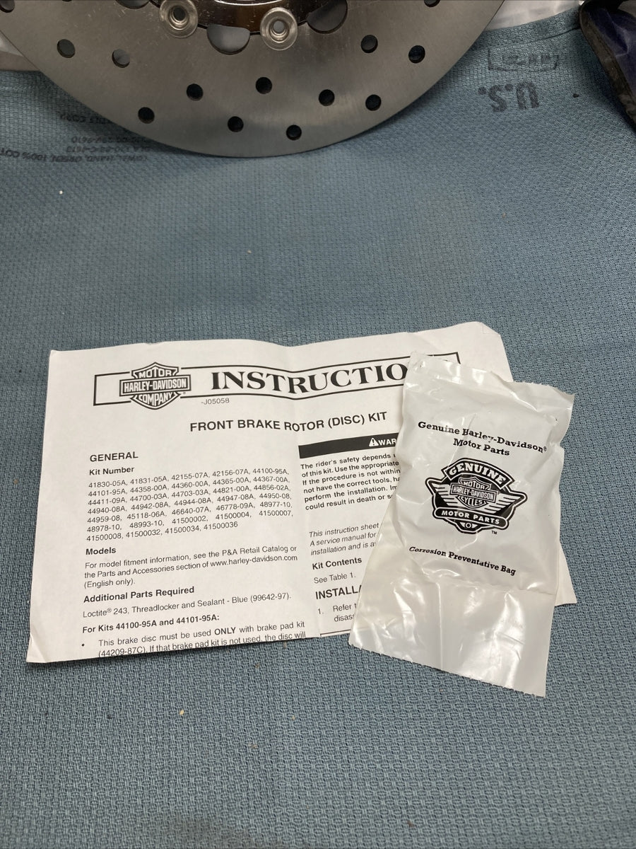 NEW GENUINE HARLEY DAVIDSON 44940-08A KIT-BRAKE DISC, FRT, T-STAR/FLT