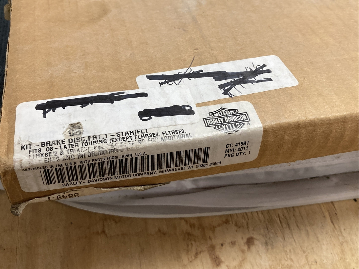 NEW GENUINE HARLEY DAVIDSON 44940-08A KIT-BRAKE DISC, FRT, T-STAR/FLT