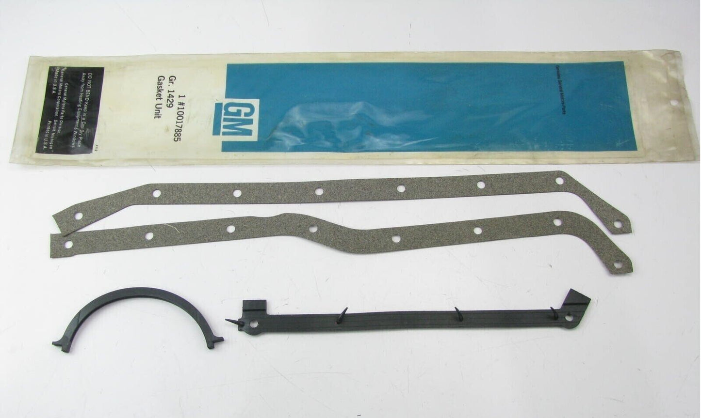 QTY 2 NEW GENUINE GM 10017885 GASKET KIT, OIL PAN GR 1.429