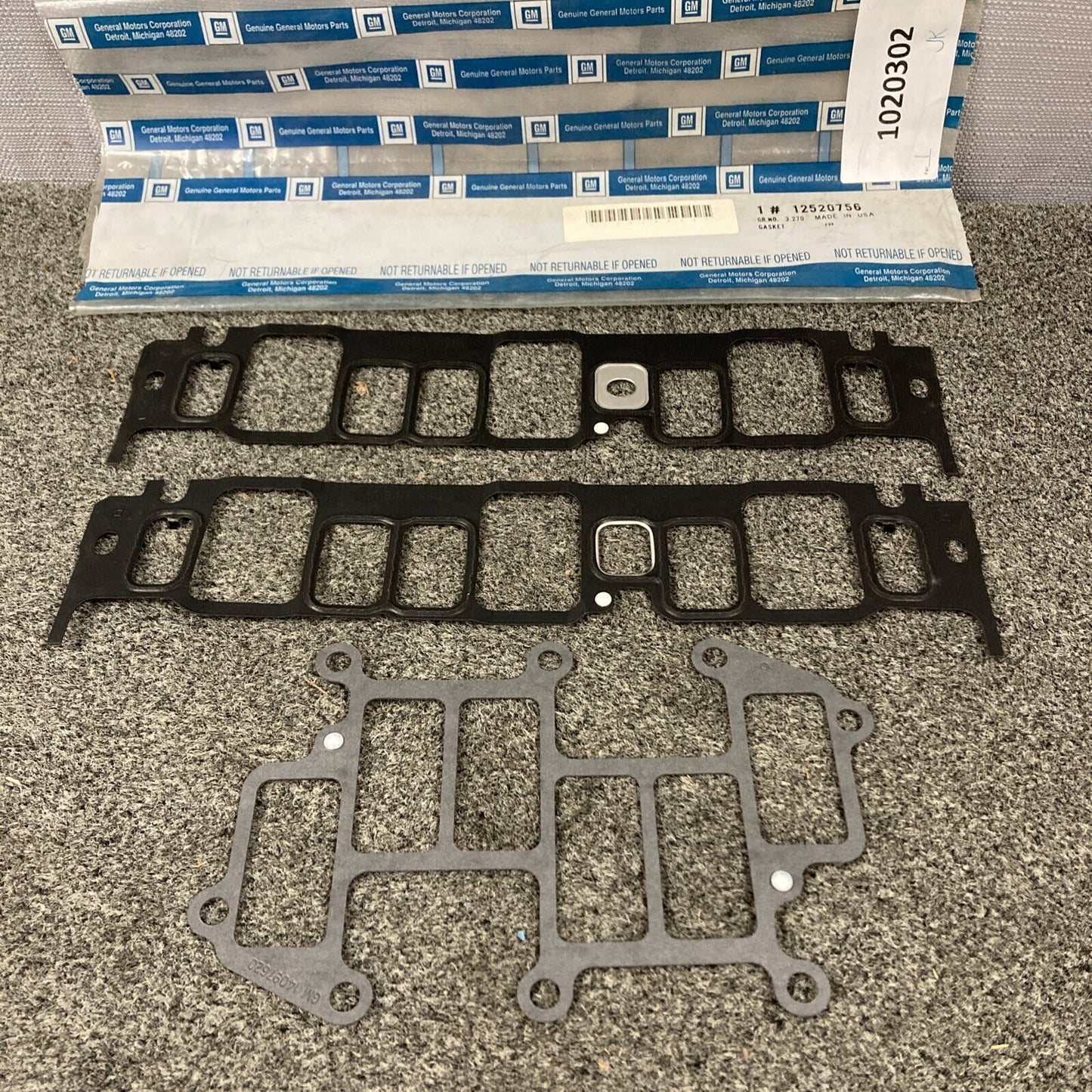 NEW GENUINE GM 12520756 GASKET KIT, MANIFOLD TO CYLINDER HEAD GR 3.270