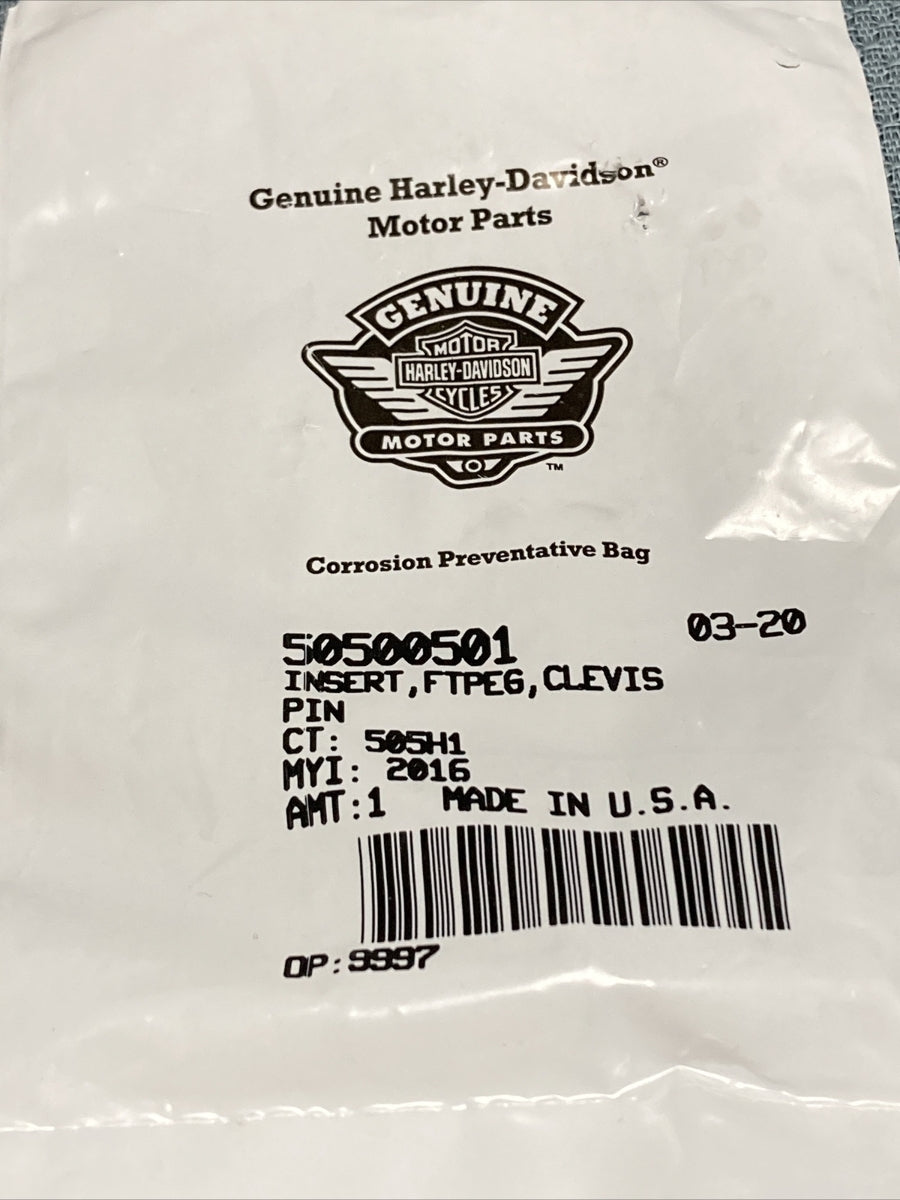 NEW GENUINE HARLEY DAVIDSON 50500501 INSERT, FOOTPEG, CLEVIS PIN