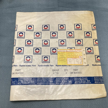 QTY 2 NEW GENUINE ACDELCO/GM 8643051 GASKET, CONTROL VALVE BODY SPACER PLATE