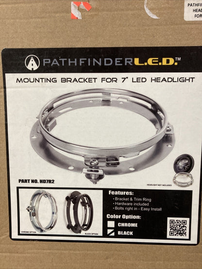 NEW PATHFINDER LED HD7R2B Headlight Adapter Ring Mounting Bracket Black