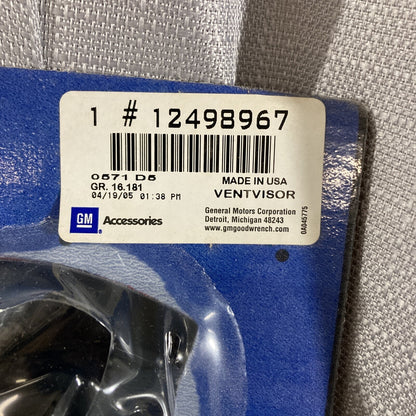 NEW GENUINE GM 12498967 DEFLECTOR PKG, SIDE WINDOW AIR *SMOKE GR 16.181
