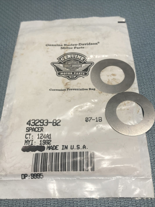 QTY 2 NEW GENUINE HARLEY DAVIDSON 43293-82 SPACER