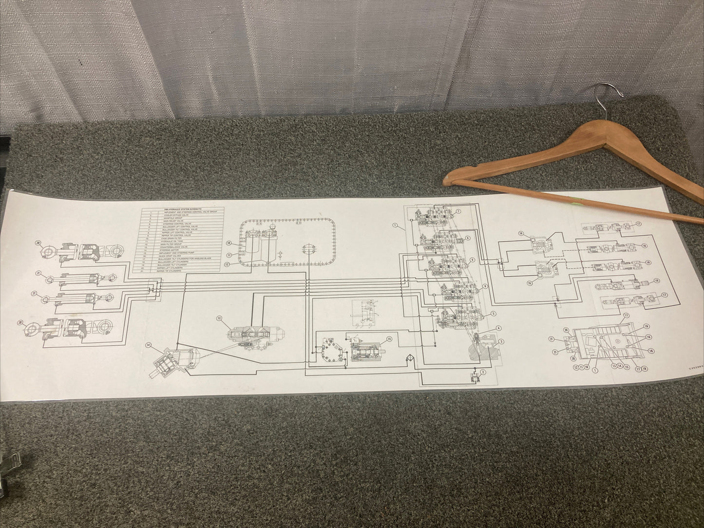 NEW GENUINE CATERPILLAR SENR3415-01 SCHEMATIC D8N TRACTOR HYDRAULIC SYSTEM