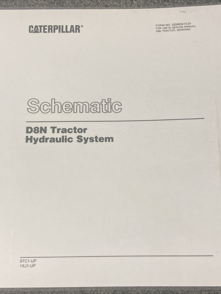 NEW GENUINE CATERPILLAR SENR3415-01 SCHEMATIC D8N TRACTOR HYDRAULIC SYSTEM