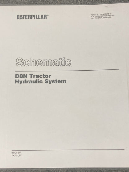 NEW GENUINE CATERPILLAR SENR3415-01 SCHEMATIC D8N TRACTOR HYDRAULIC SYSTEM