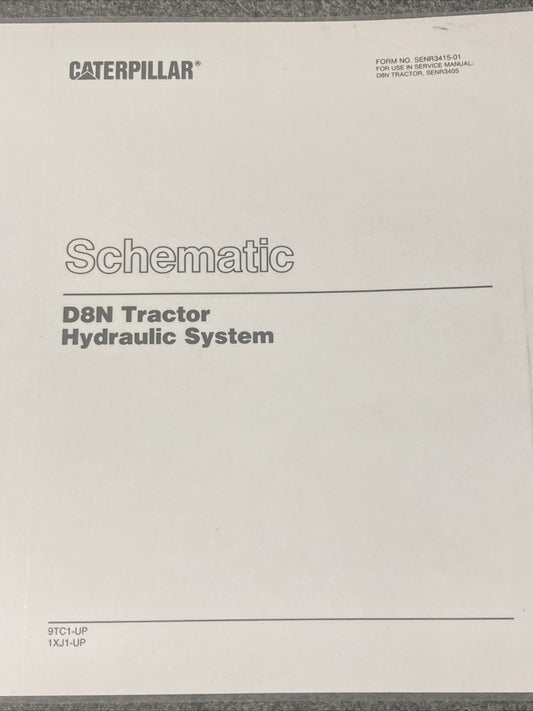 NEW GENUINE CATERPILLAR SENR3415-01 SCHEMATIC D8N TRACTOR HYDRAULIC SYSTEM