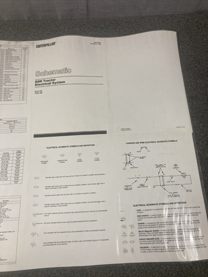 NEW GENUINE CATERPILLAR SENR5209 SCHEMATIC D8N TRACTOR ELECTRICAL SYSTEM