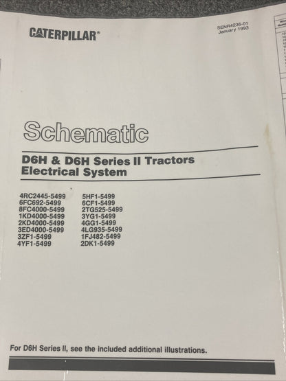 NEW CATERPILLAR SENR4236-01 SCHEMATIC D6H/D6H SERIES II TRACTOR ELECTRIC SYSTEM