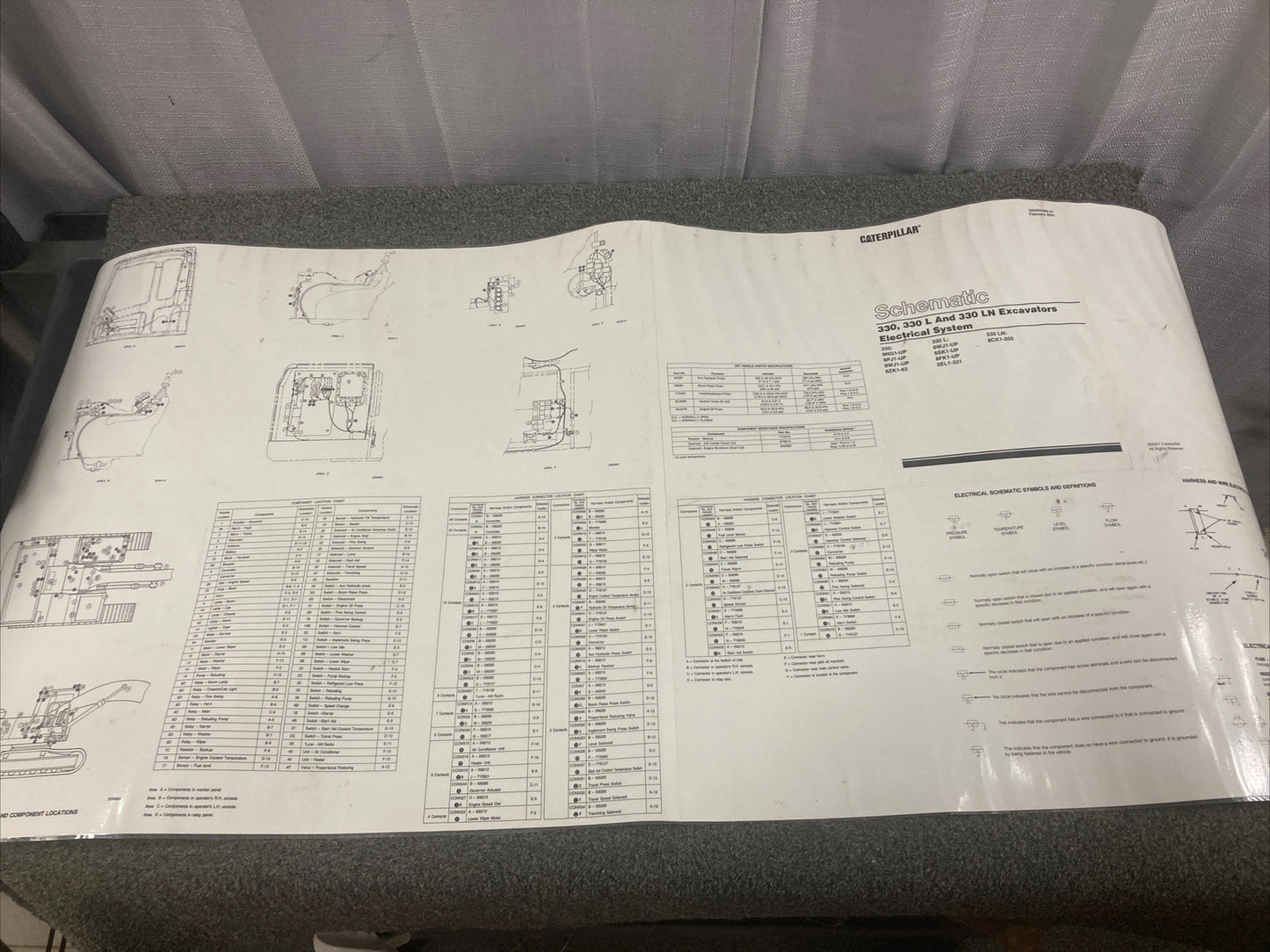 NEW CATERPILLAR SENR5499-01 SCHEMATIC 330/330L/330LN EXCAVATORS ELECTRIC SYSTEM