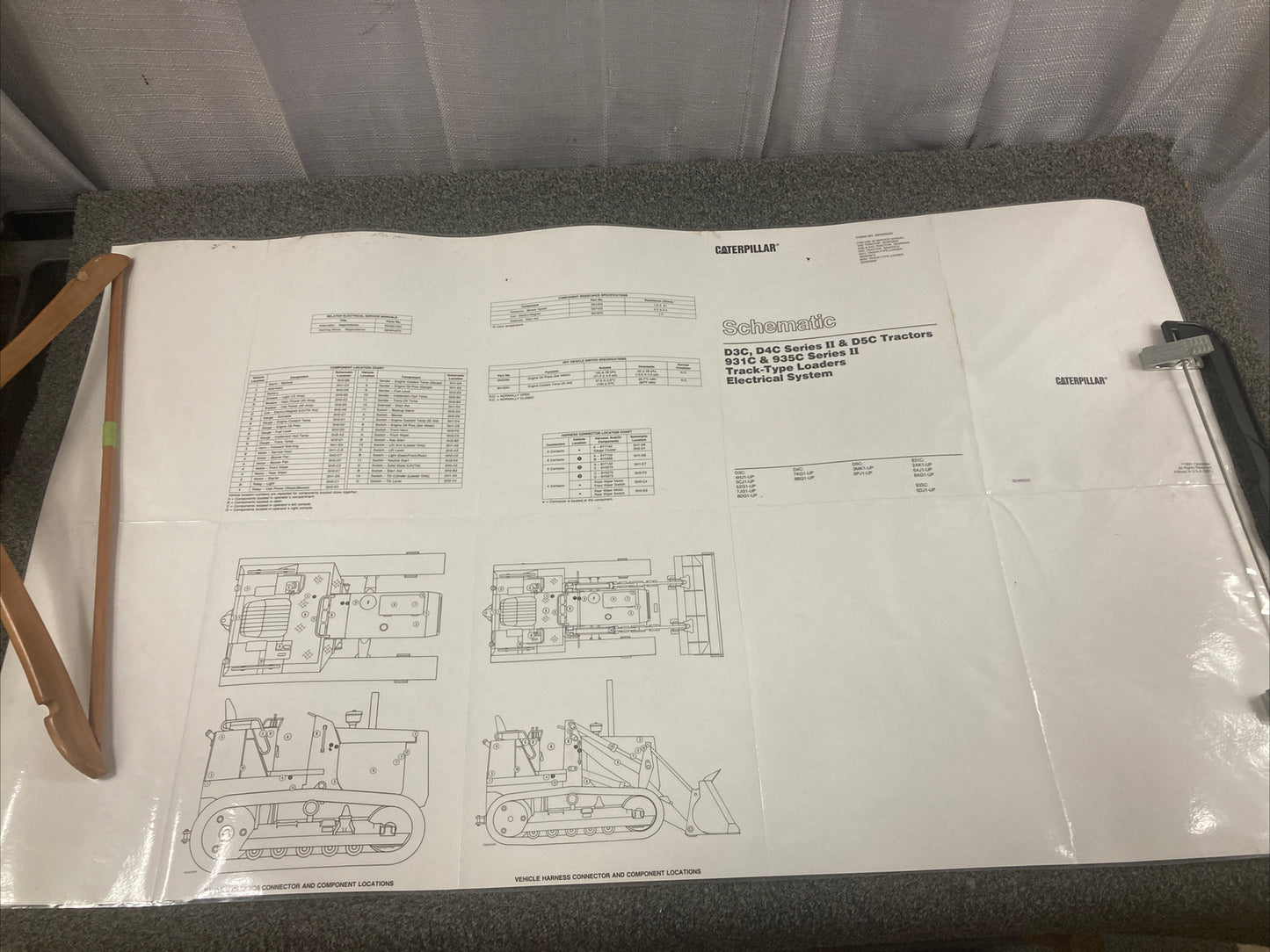 NEW CATERPILLAR SENR5222 SCHEMATIC D3C/D4C SERIESII/D5C/931C/935C TRACTOR/LOADER
