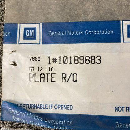 NEW GM 10189883, PLATE KIT, REAR QUARTER NAME *BLACK (MONTE CARLO) PARTIAL KIT