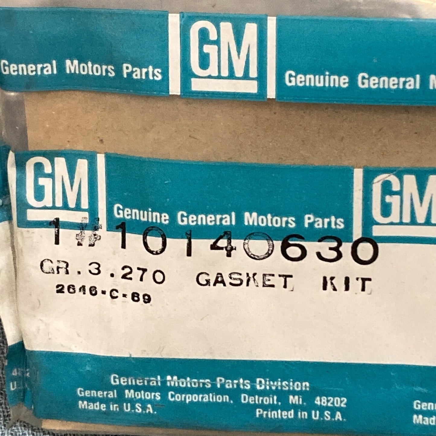 NEW GENUINE GM 10140630 GASKET KIT, INTAKE MANIFOLD PLENUM 1985-1992 GR 3.270