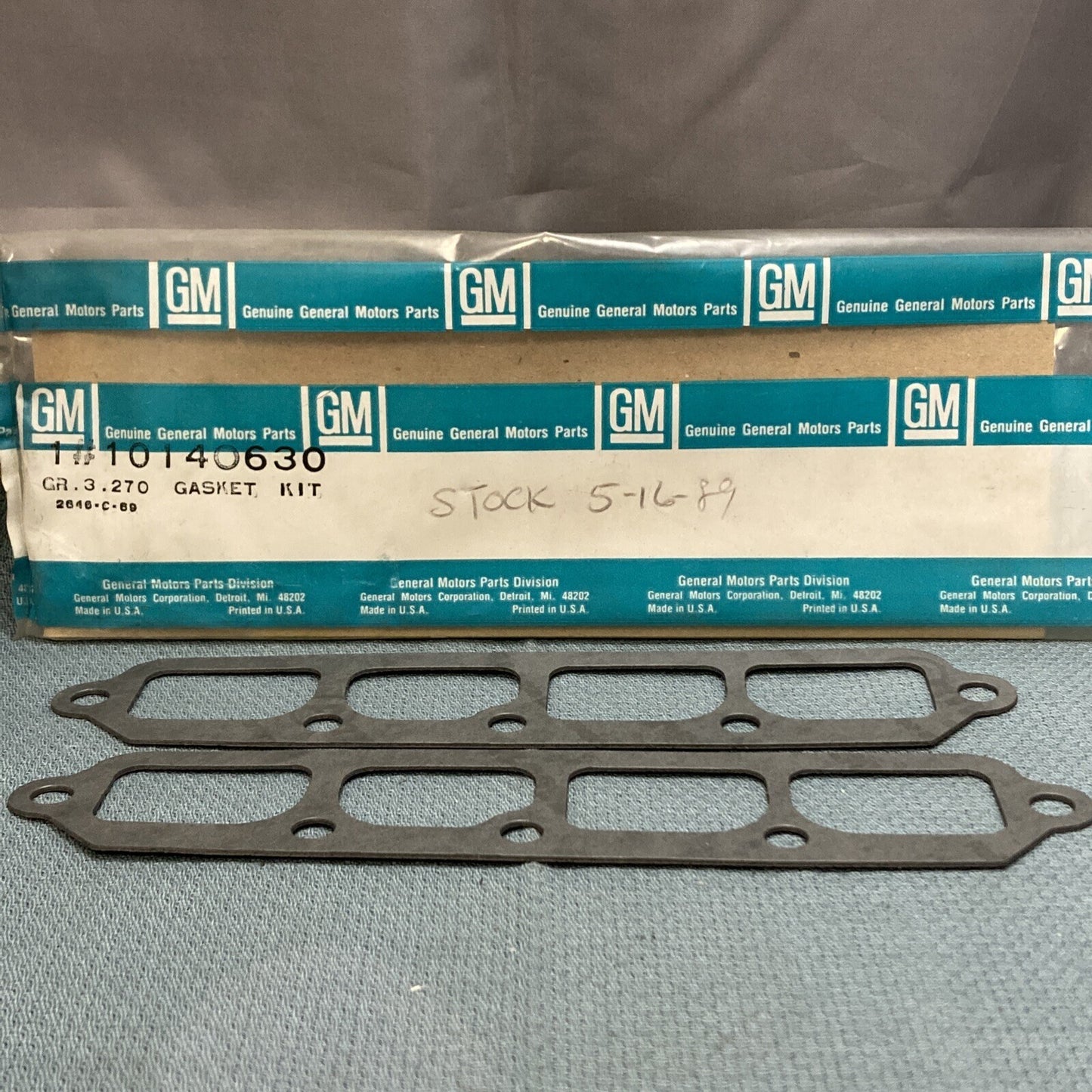 NEW GENUINE GM 10140630 GASKET KIT, INTAKE MANIFOLD PLENUM 1985-1992 GR 3.270