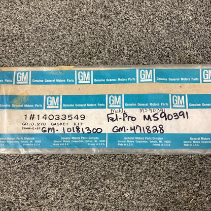 NEW GENUINE GM 14033549 GASKET KIT, INTAKE MANIFOLD GR 3.270