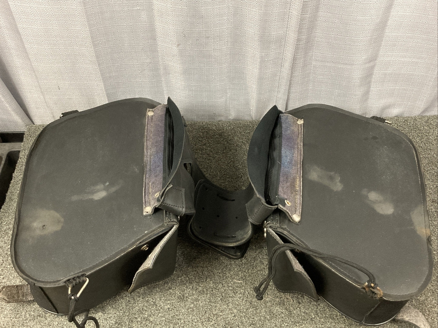 Milwaukee Leather SH553ZB Black Large Zip-Off PVC Studded Throw Over Saddlebags