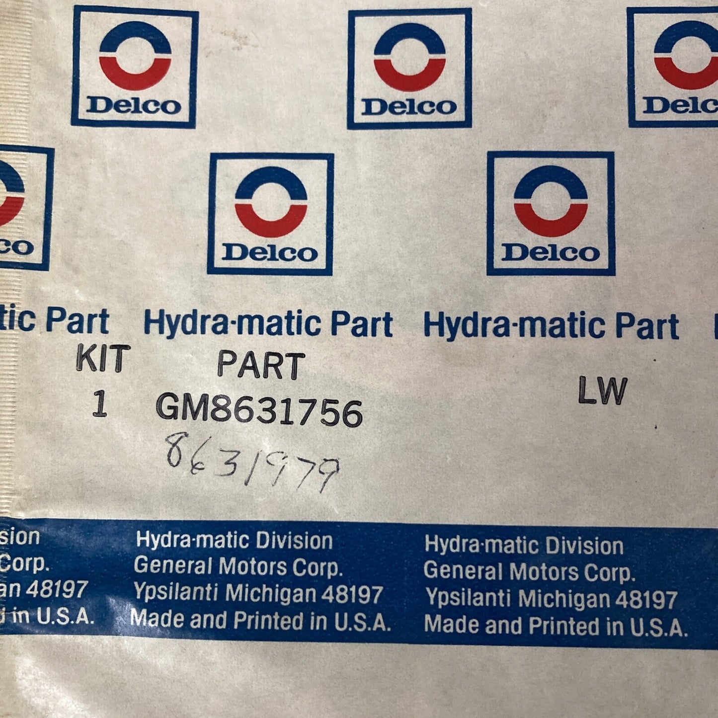 NEW GENUINE ACDELCO/GM 8631756 GASKET KIT, TRANSMISSION GR 4.226