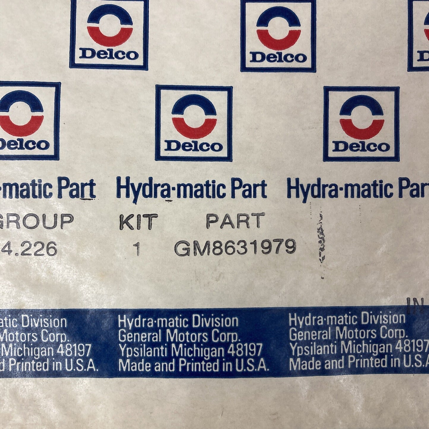 NEW GENUINE ACDELCO/GM 8631979 GASKET KIT, TRANSMISSION CASE GR 4.226