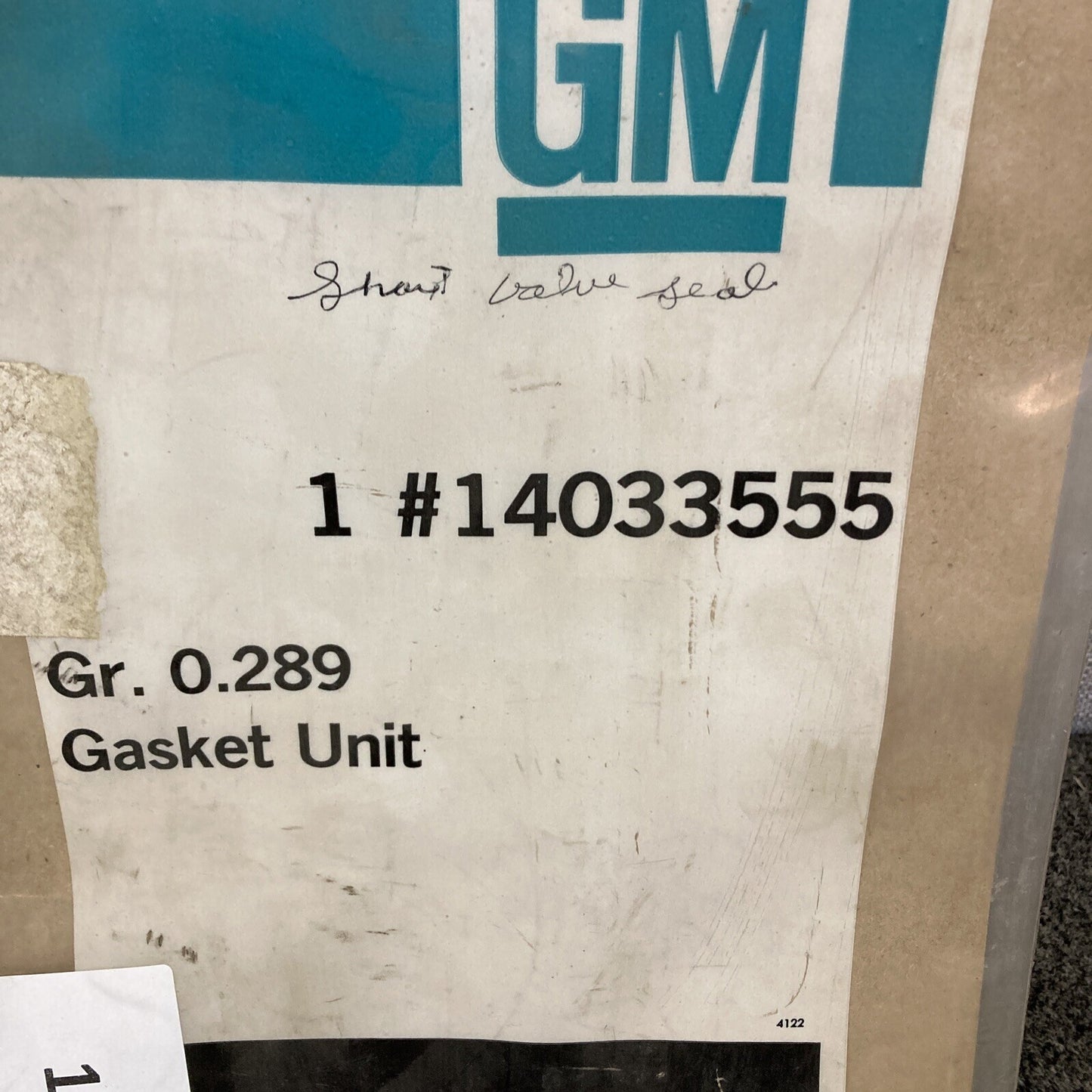 NEW GENUINE GM 14033555 GASKET KIT, CYLINDER HEAD GR 0.289 (PARTIAL KIT)
