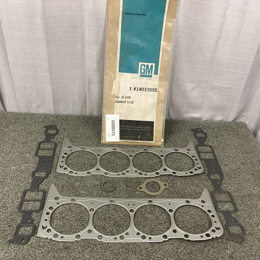 NEW GENUINE GM 14033555 GASKET KIT, CYLINDER HEAD GR 0.289 (PARTIAL KIT)