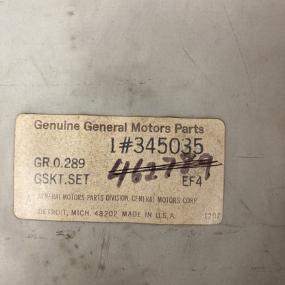 NEW GENUINE GM 345035 GASKET SET, ENGINE HEAD GR 0.289