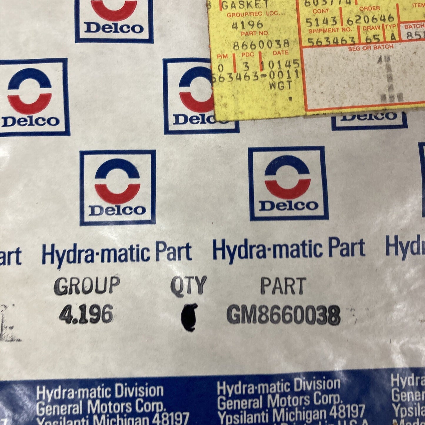 NEW GENUINE GM 8660038 PAN GASKET, 3 SPEED; W/O ALL-WHEEL DRIVE GR 4.196