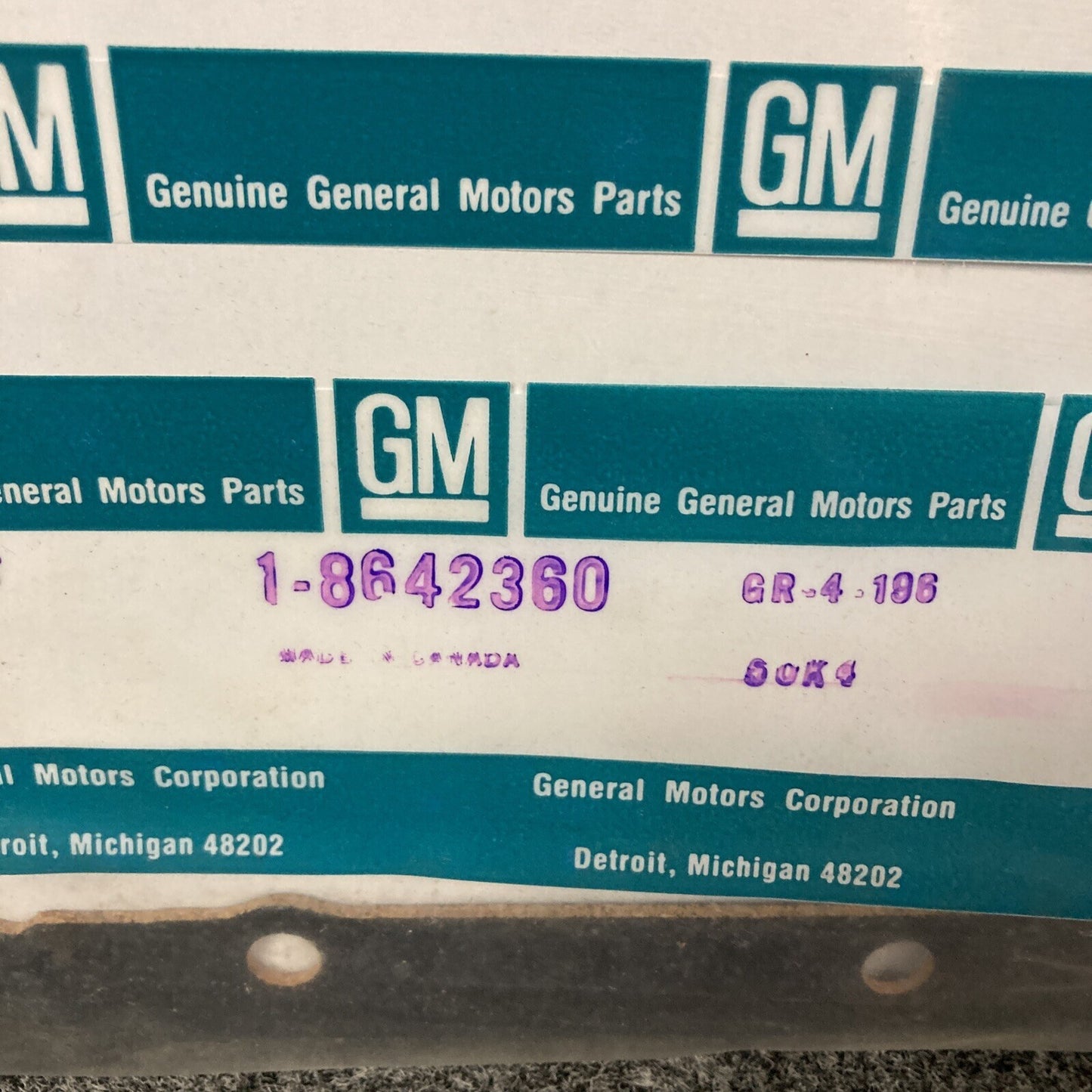 NEW GENUINE GM 8642360 GASKET, TRANSMISSION OIL PAN (FREE OF ASBESTOS) GR 4.196