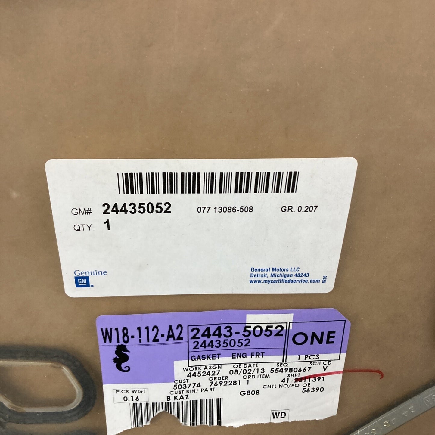NEW GENUINE GM 24435052 GASKET, ENGINE FRONT COVER 2000-2017 GR 0.207