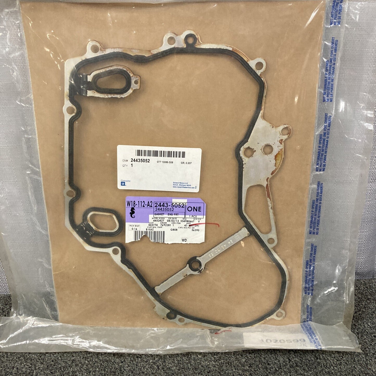 NEW GENUINE GM 24435052 GASKET, ENGINE FRONT COVER 2000-2017 GR 0.207